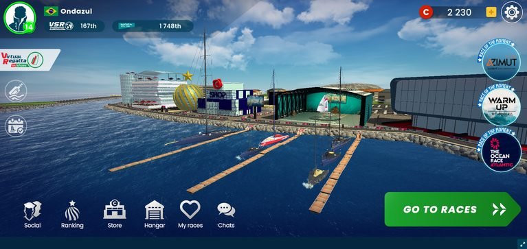 Competindo numa Regata Virtual